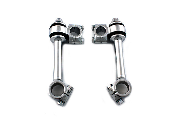 V-Twin - 25-0785 - Chrome Replica 5-1/2 inch Flander Riser Set