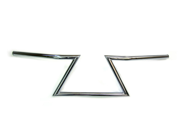 V-Twin - 25-0862 - 10 inch Z Handlebars Chrome without Indents