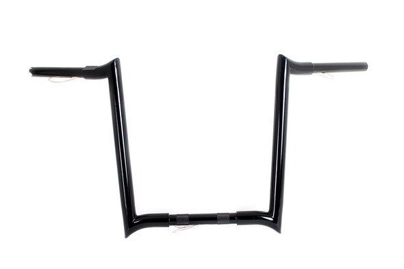 V-Twin - 25-1209 - 16 inch Black Z-Bar Handlebar with Indents
