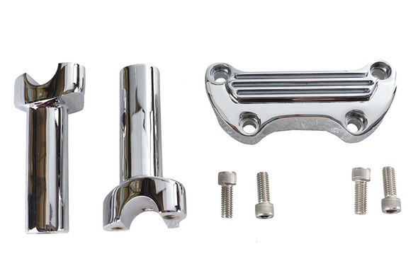 V-Twin - 25-2116 - 4-1/4 inch Straight Riser Kit Chrome