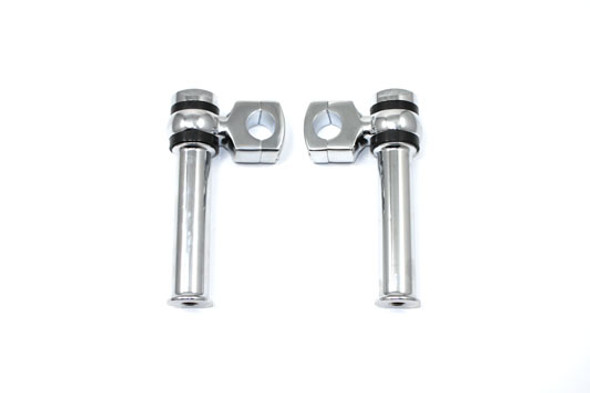 V-Twin - 25-2160 - 5-1/4 inch Offset Dog Bone Riser Set Chrome