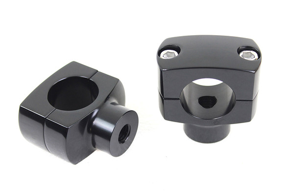 V-Twin - 25-2232 - 1-1/4 inch Shorty Riser Set Black