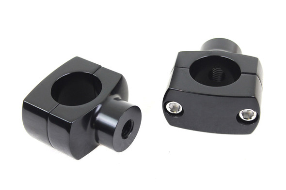 V-Twin - 25-2232 - 1-1/4 inch Shorty Riser Set Black