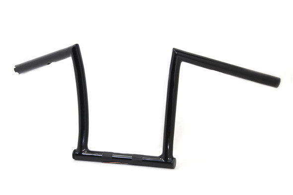 V-Twin - 25-2285 - 11 inch Black ChiZeled Z-Bar Handlebar with Indents