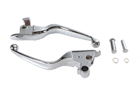 V-Twin - 26-0013 - Hand Lever Set Chrome - Fits 2018-2024 Harley-Davidson FXDRS, FXLRS, FXLRST, FXFBS, FXFB