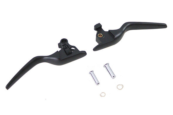 V-Twin - 26-0016 - Hand Lever Set Black - Fits 2018-2024 Harley-Davidson FXDRS, FXLRS, FXLRST, FXFBS, FXFB