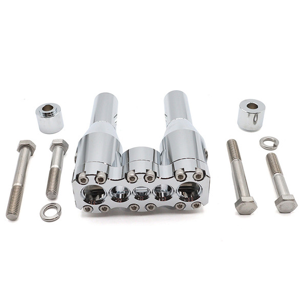 V-Twin - 26-0038 - Wyatt Gatling 6 inch Baron Style Riser Set Chrome