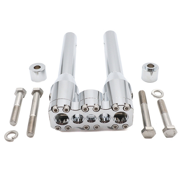 V-Twin - 26-0059 - Wyatt Gatling 10 inch Baron Style Riser Set Chrome