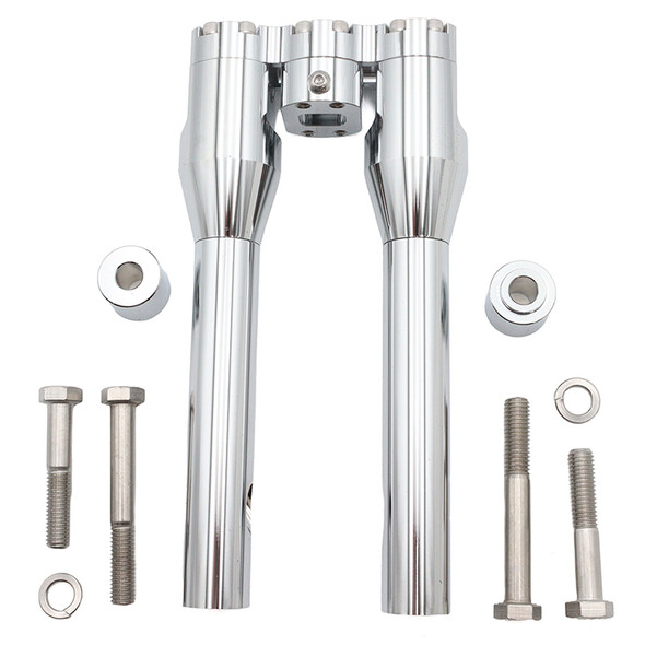 V-Twin - 26-0059 - Wyatt Gatling 10 inch Baron Style Riser Set Chrome