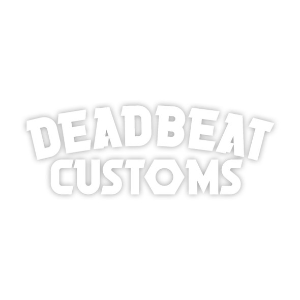  Deadbeat Customs - Nut 2 Vinyl Decal - White 