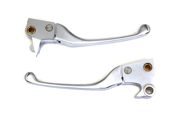 V-Twin - 26-0116 - Chrome Adjustable Hand Lever Set - Fits 2004-2012 Harley-Davidson XL