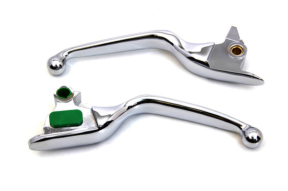 V-Twin - 26-0468 - Contour Hand Lever Set Chrome - Fits 2018-2024 Harley-Davidson FLST, FXST