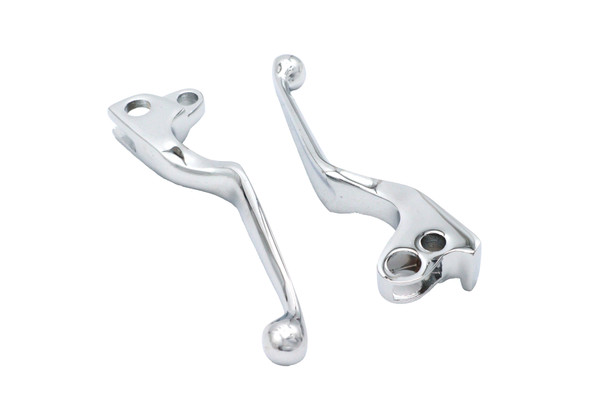 V-Twin - 26-0580 - Chrome Wide Hand Lever Set - Fits 1972-1981 Harley-Davidson XL, FL, FX