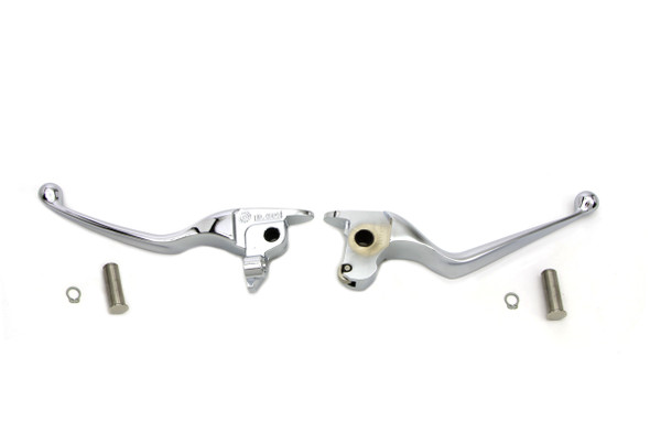 V-Twin - 26-0765 - Chrome Hand Lever Set