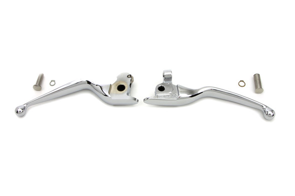 V-Twin - 26-0765 - Chrome Hand Lever Set