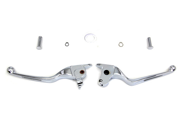V-Twin - 26-0798 - Chrome Vortex Hand Lever Set V-Twin - 26-0798 - Chrome Vortex Hand Lever Set