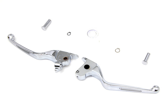 V-Twin - 26-0798 - Chrome Vortex Hand Lever Set V-Twin - 26-0798 - Chrome Vortex Hand Lever Set
