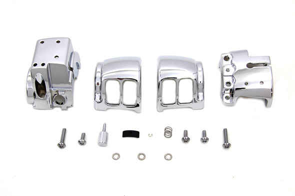 V-Twin - 26-0843 - Handlebar Control Switch Housing Kit Chrome