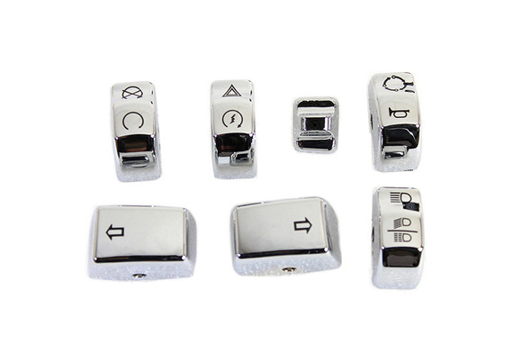 V-Twin - 26-0844 - Handlebar Switch Cap Set Chrome V-Twin - 26-0844 - Handlebar Switch Cap Set Chrome