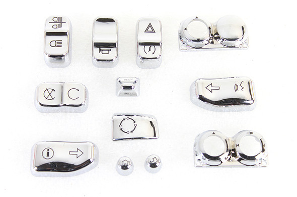 V-Twin - 26-0846 - Handlebar Switch Cap Set Chrome V-Twin - 26-0846 - Handlebar Switch Cap Set Chrome