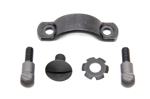 V-Twin - 26-0930 - Lever Strap and Screw Kit - Fits 1937-1940 Harley-Davidson UL, 1936-1940 W, EL, 1930-1940 VL