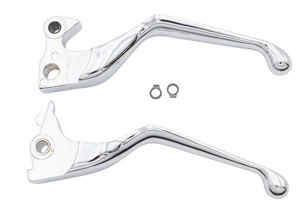 V-Twin - 26-0952 - Wide Hand Lever Kit Chrome - Fits 2014-2022 Harley-Davidson XL
