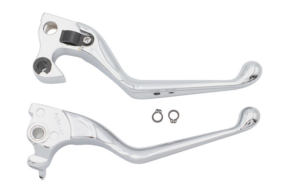 V-Twin - 26-0952 - Wide Hand Lever Kit Chrome - Fits 2014-2022 Harley-Davidson XL