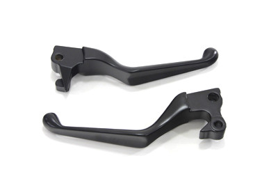 V-Twin - 26-0983 - Black V-Cut Hand Lever Set - Fits 2007-2013 Harley-Davidson XL