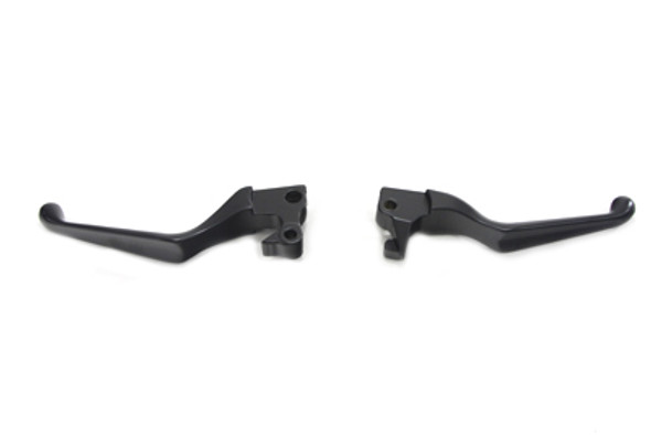 V-Twin - 26-0983 - Black V-Cut Hand Lever Set