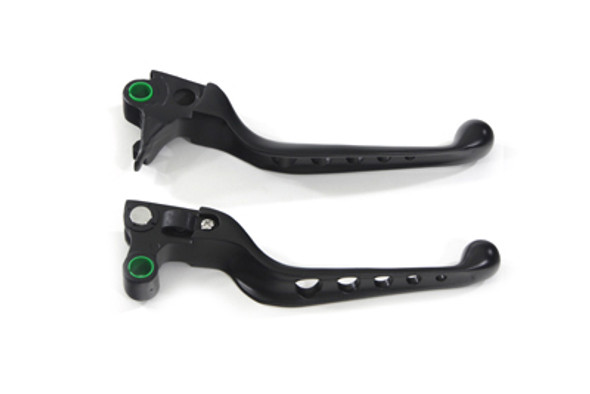 V-Twin - 26-0984 - Black Drilled Hand Lever Set V-Twin - 26-0984 - Black Drilled Hand Lever Set