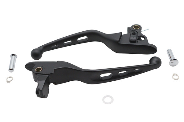 V-Twin - 26-1019 - 3 Slot Hand Lever Set Black