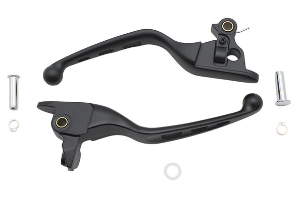 V-Twin - 26-1019 - 3 Slot Hand Lever Set Black