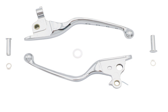 V-Twin - 26-1021 - 4 Hole Hand Lever Set Chrome