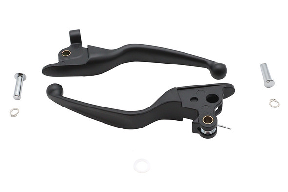 V-Twin - 26-1026 - Wide Blade Hand Lever Set Black