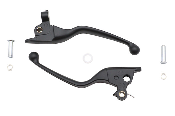 V-Twin - 26-1026 - Wide Blade Hand Lever Set Black
