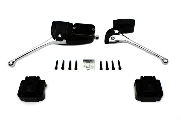 V-Twin - 26-2097 - Black Handlebar Master Cylinder and Clutch Lever Assembly