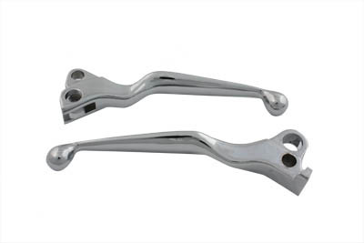 V-Twin - 26-2170 - Chrome Contour Hand Lever Set - Fits 1972-1981 Harley-Davidson XL, FL, FX