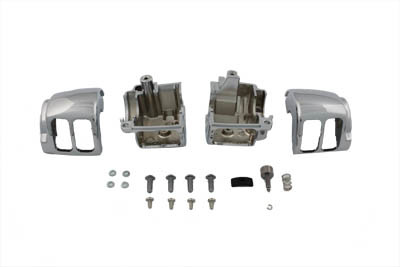 V-Twin - 26-2175 - Handlebar Switch Housing Kit Chrome - Fits 1996-2006 Harley-Davidson FLHR, FXST, XL, XR, FLST, 2002-2006 VRSC, 1996-2006 FXD