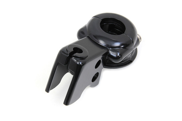V-Twin - 26-2186 - Clutch Hand Lever Bracket with Clamp Black - Fits 1996-2017 Harley-Davidson FXD, 1996-2007 FLT, 1996-2014 FLST, 1996-2003 XL, 1996-2014 FXST