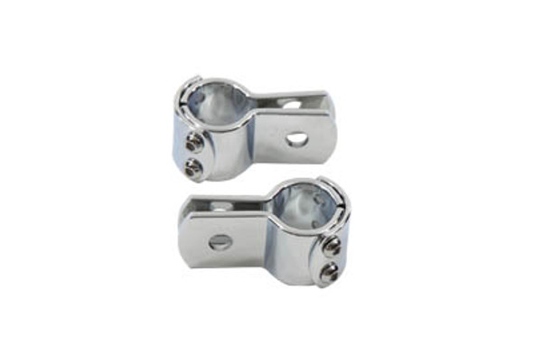 V-Twin - 27-0039 - Chrome 1 inch Footpeg Mount Clamp Set