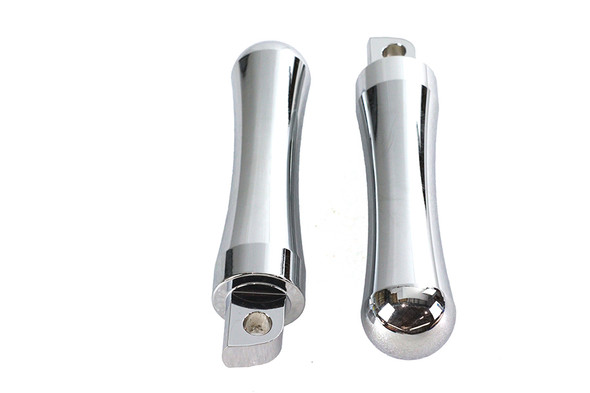 V-Twin - 27-0043 - Chrome Contour End Footpeg Set