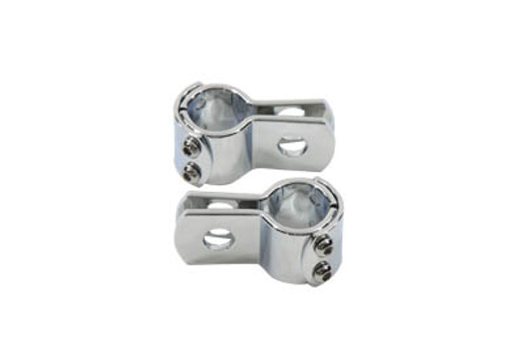 V-Twin - 27-0052 - Chrome 1 inch Footpeg Mount Clamp Set