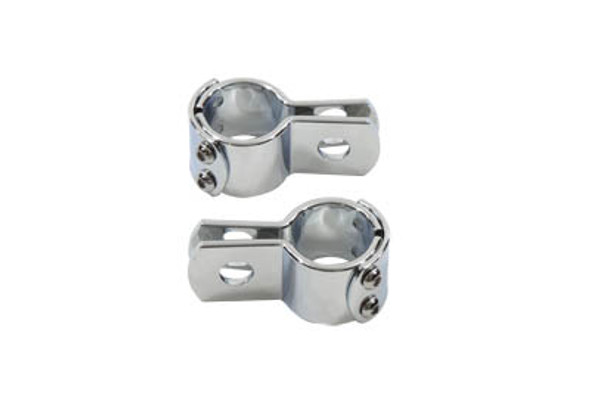V-Twin - 27-0054 - Chrome 1-1/4 inch Footpeg Mount Clamp Set