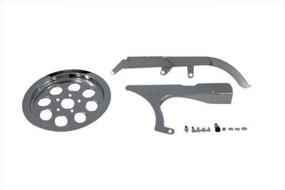 V-Twin - 27-0157 - Chrome Belt Guard Kit - Fits 1986-1999 Harley-Davidson FLST, FXST