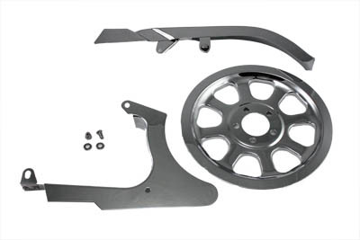 V-Twin - 27-0159 - Chrome Belt Guard Kit - Fits 2000-2006 Harley-Davidson FLST