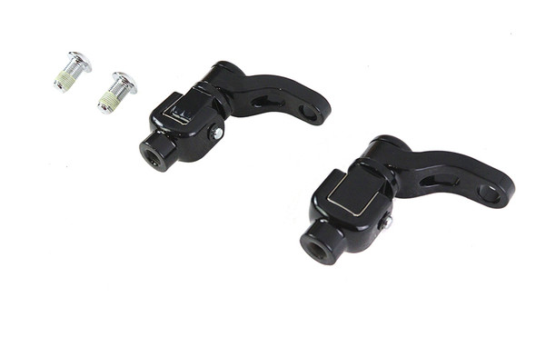 V-Twin - 27-0209 - 360  Adjustable Passenger Footpeg Mount Kit Black - Fits 2018-2020 Harley-Davidson FXBR, FXFB, FXLR, FXBB, FLST