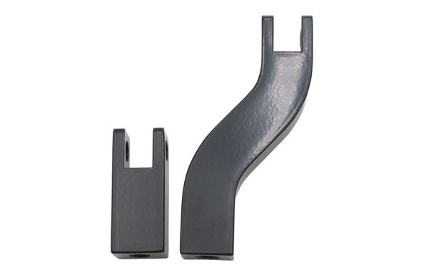 V-Twin - 27-0314 - Rear Passenger Footpeg Mount Set Black - Fits 2002-2005 Harley-Davidson FXD, FXDWG