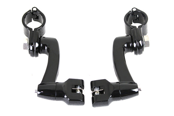 V-Twin - 27-0360 - Highway Bar Footpeg Mount Set Black