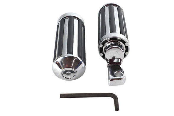 V-Twin - 27-0403 - Chrome Railer Style Footpeg Set