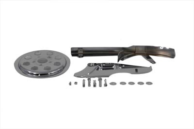 V-Twin - 27-0542 - Chrome Belt Guard and Pulley Cover Kit - Fits 2000-2003 Harley-Davidson XL (5-Speed)